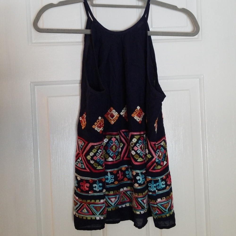 Blue rain tank top